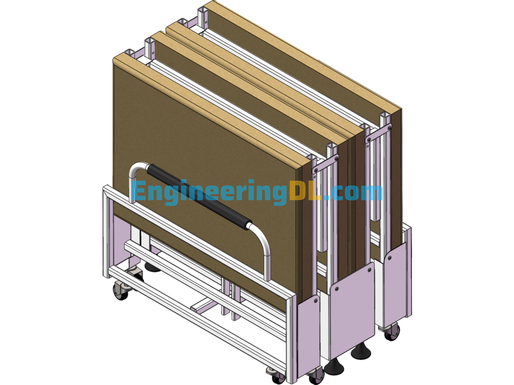 Convenient Folding Bed SolidWorks, 3D Exported Free Download