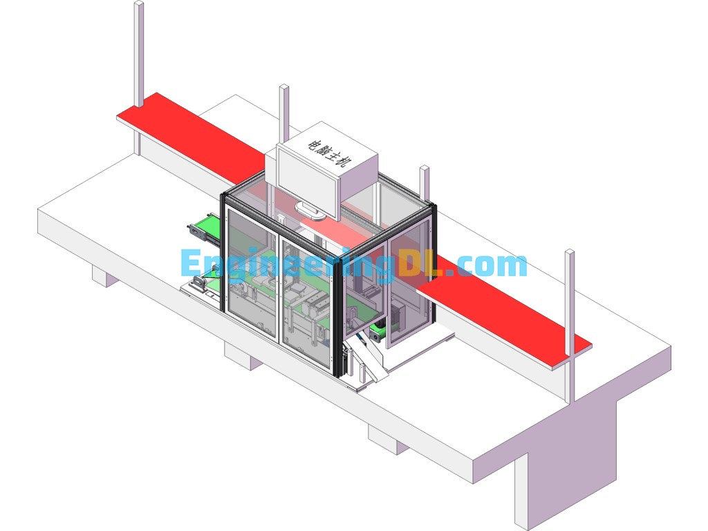 Automatic Fuse Box Inspection Machine SolidWorks, 3D Exported Free Download