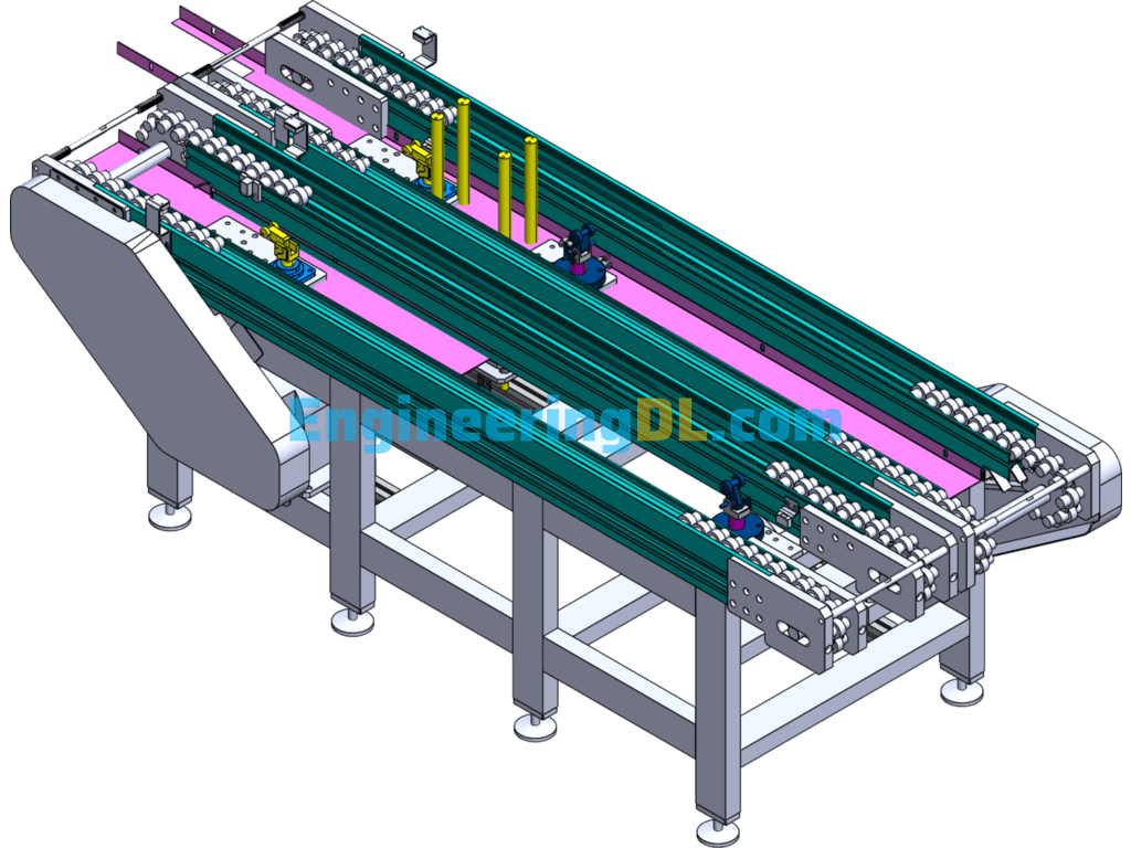 Multiplier Chain Conveyor Line SolidWorks Free Download