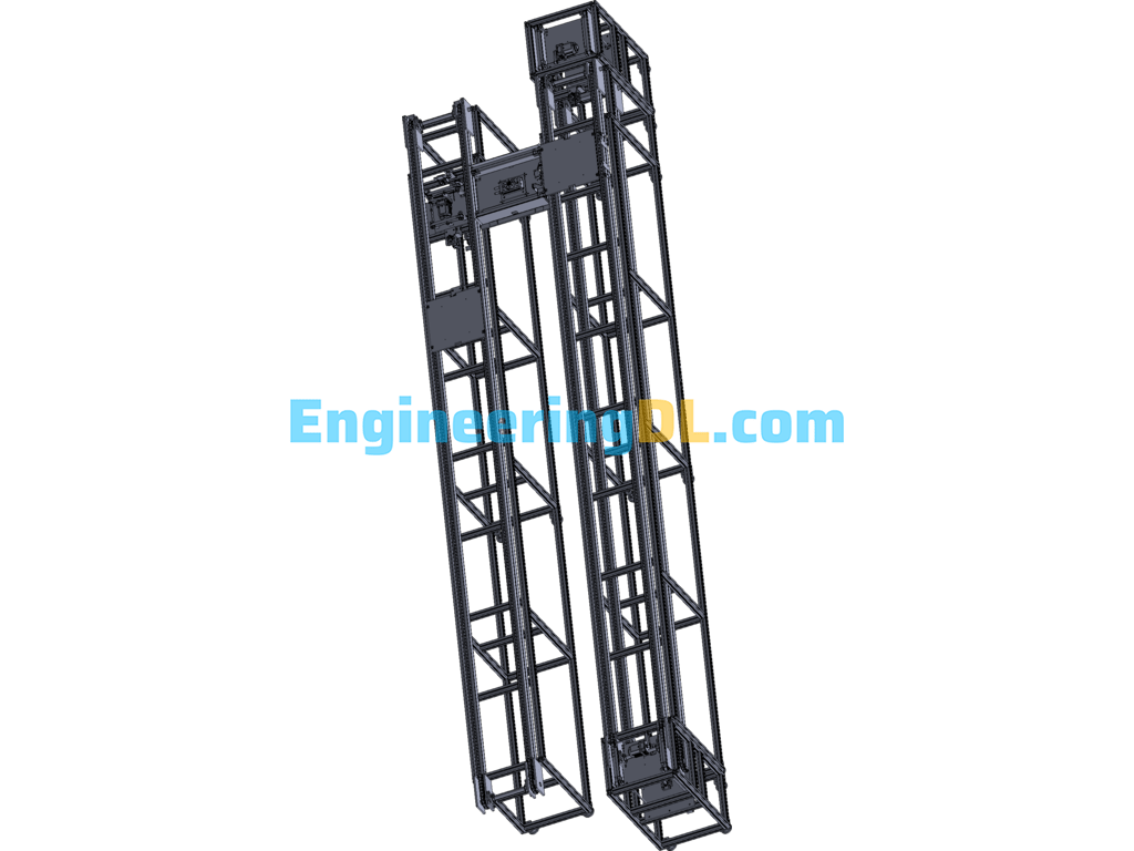 Double Speed Chain Drive Conveyor Line 3D Exported Free Download