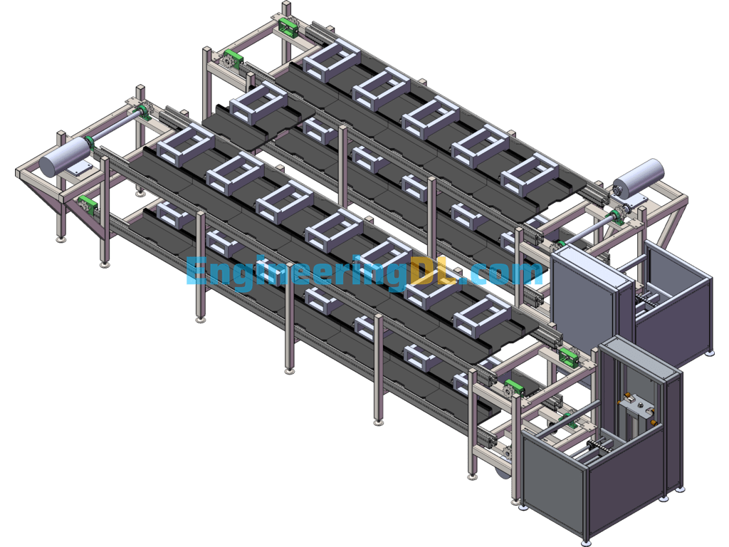 Multiplier Chain Production Line (Back Plate Mechanism) SolidWorks Free Download
