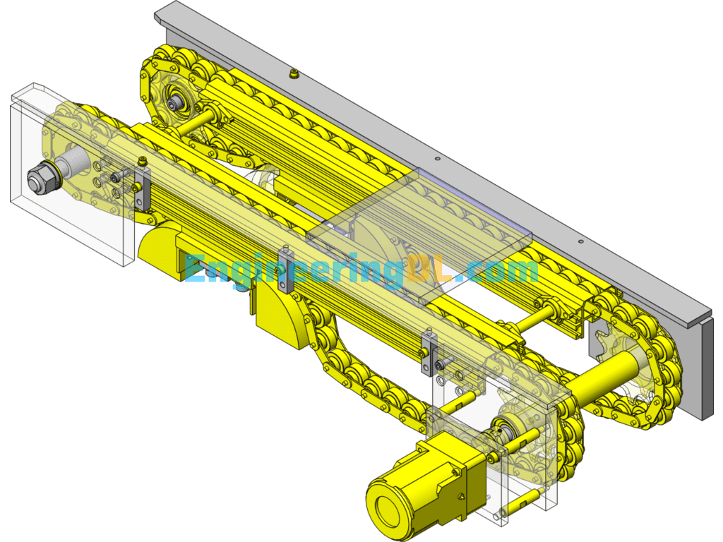 Multiplier Chain Line Body (SolidWorks, UG(NX), CreoProE), 3D Exported Free Download