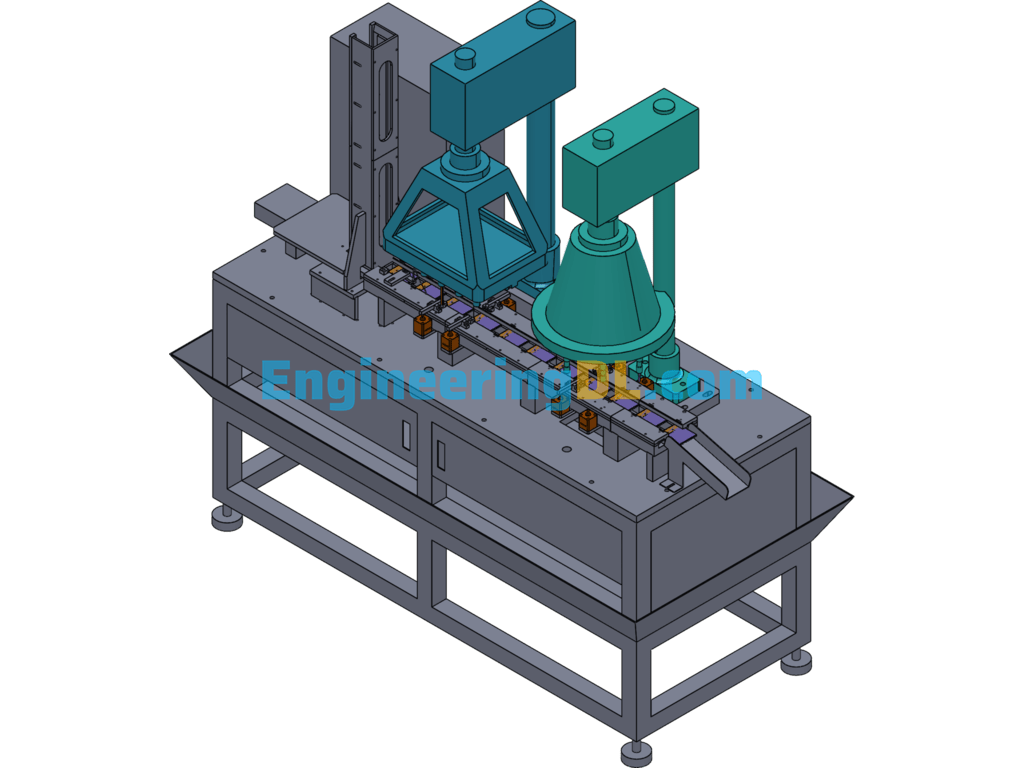 Chamfering And Tapping Machine SolidWorks, 3D Exported Free Download