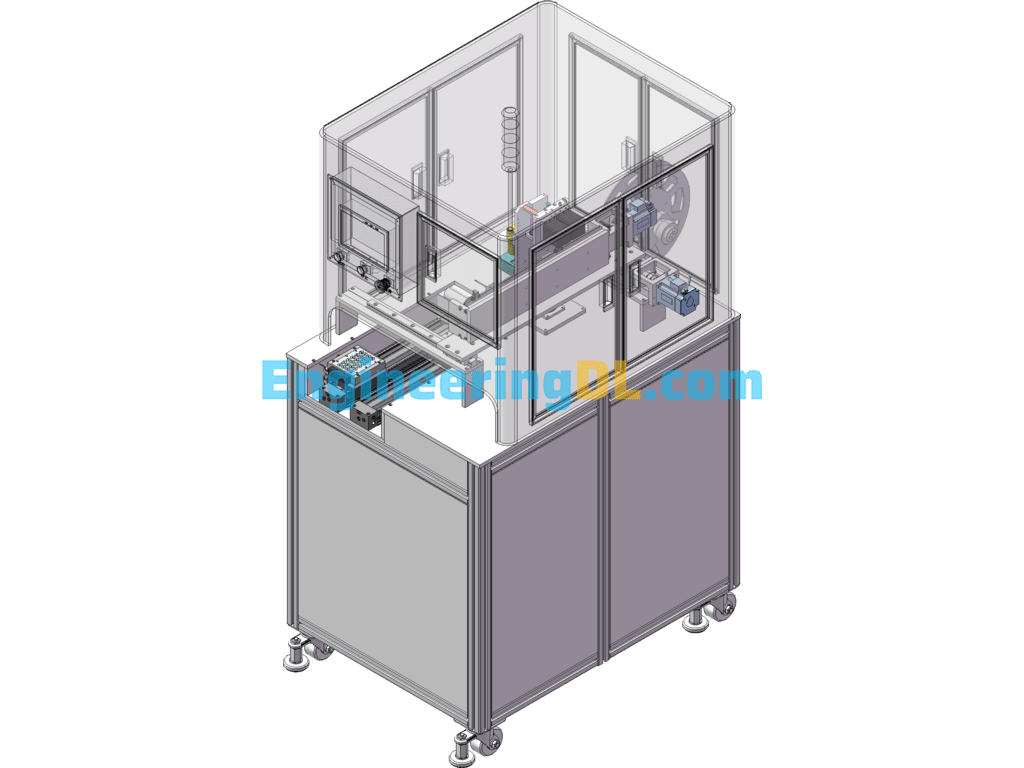 Polarized Lens Laminating Machine SolidWorks, 3D Exported Free Download