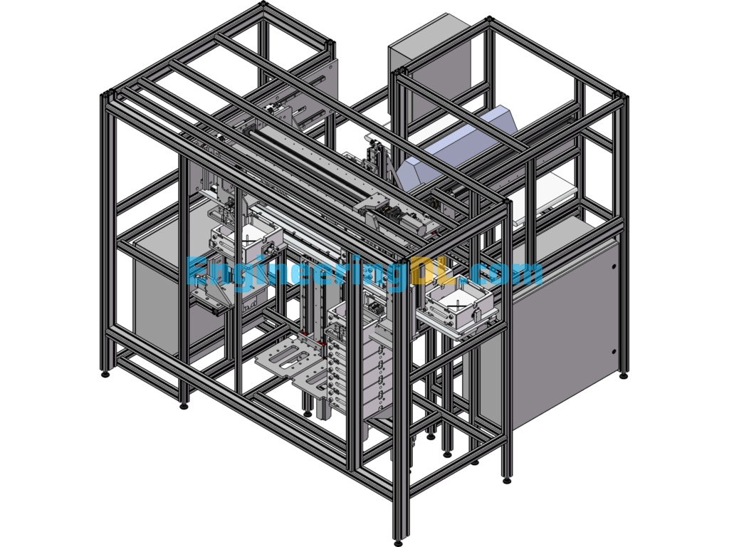 Storage Box Cleaning And Testing Palletizing Loading Machine SolidWorks Free Download