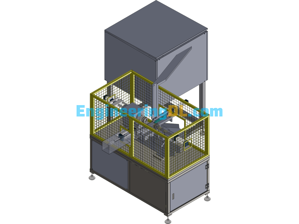 Reservoir Screen Grooving Machine 3D Exported Free Download