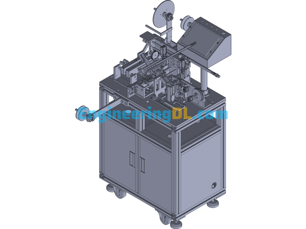 Component Automatic Inspection And Packaging Machine 3D Exported Free Download