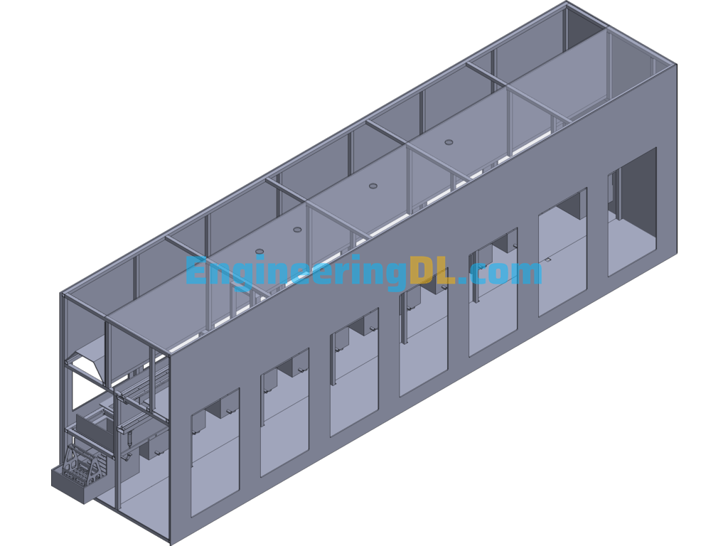 Photovoltaic Cell Linting Cleaning Machine 3D Exported Free Download
