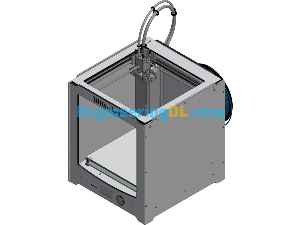 Full Set Of Ultimaker 2 3D Printer (With Detail Drawing 260M) AutoCAD, Inventor, 3D Exported Free Download