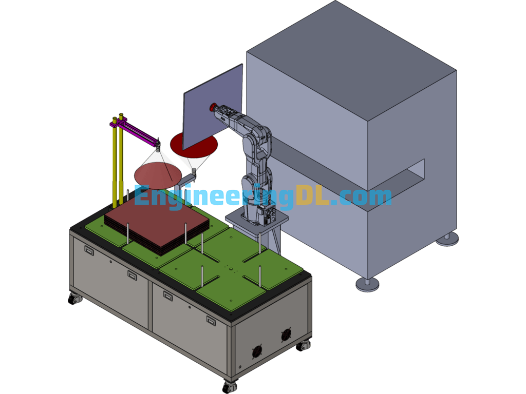 Automatic ICT Testing Equipment SolidWorks Free Download