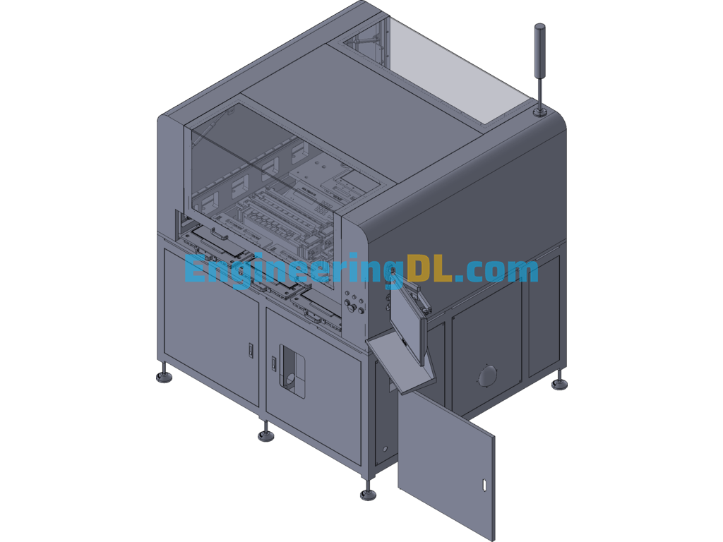 Automatic IC Burner Full Set (CreoProE), 3D Exported Free Download