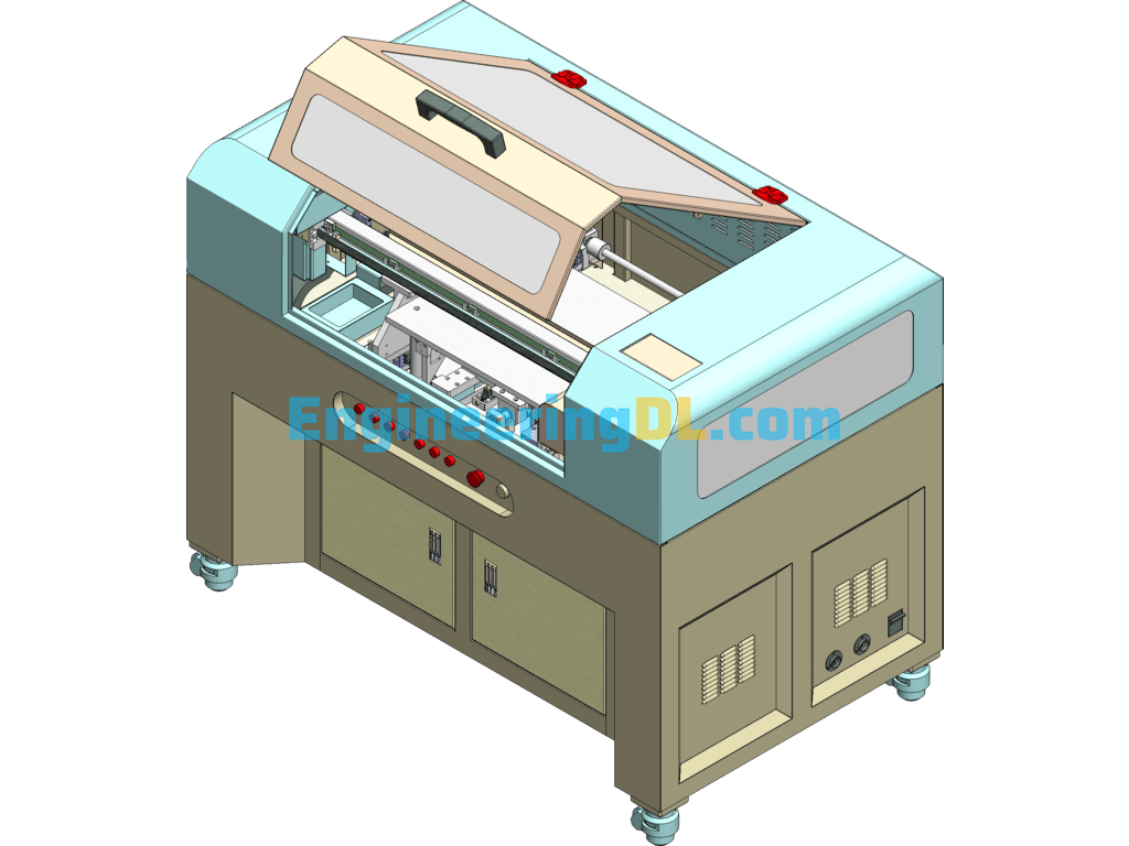 Automatic UV Flatbed Printer SolidWorks, 3D Exported Free Download