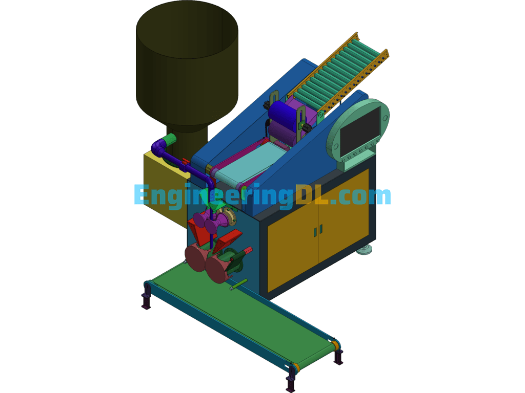 Automatic Hand-Made Dumpling Machine SolidWorks, 3D Exported Free Download