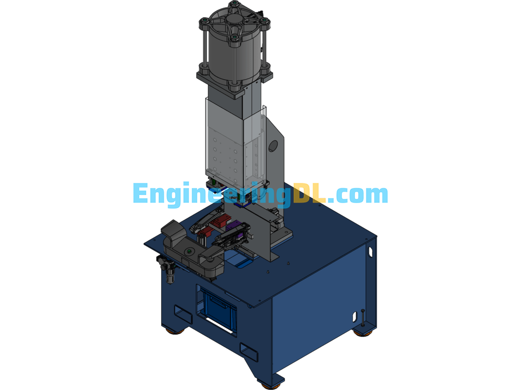 Automatic Punching Machine Equipment SolidWorks, 3D Exported Free Download