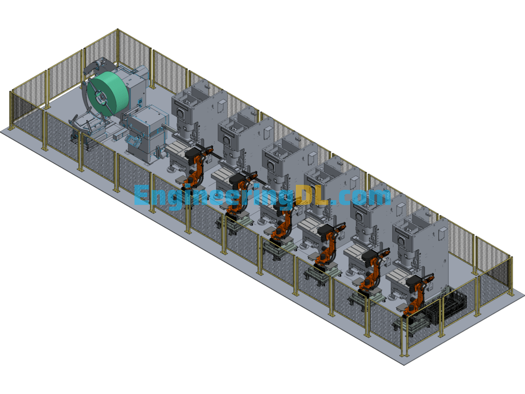 Automatic Punching Line Design 3D Exported Free Download