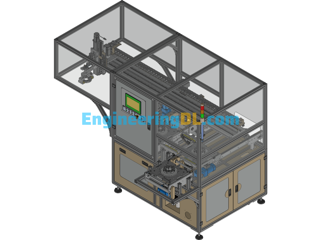 Automatic Dynamic Balancing And Measuring Transfer Machine 3D Exported Free Download