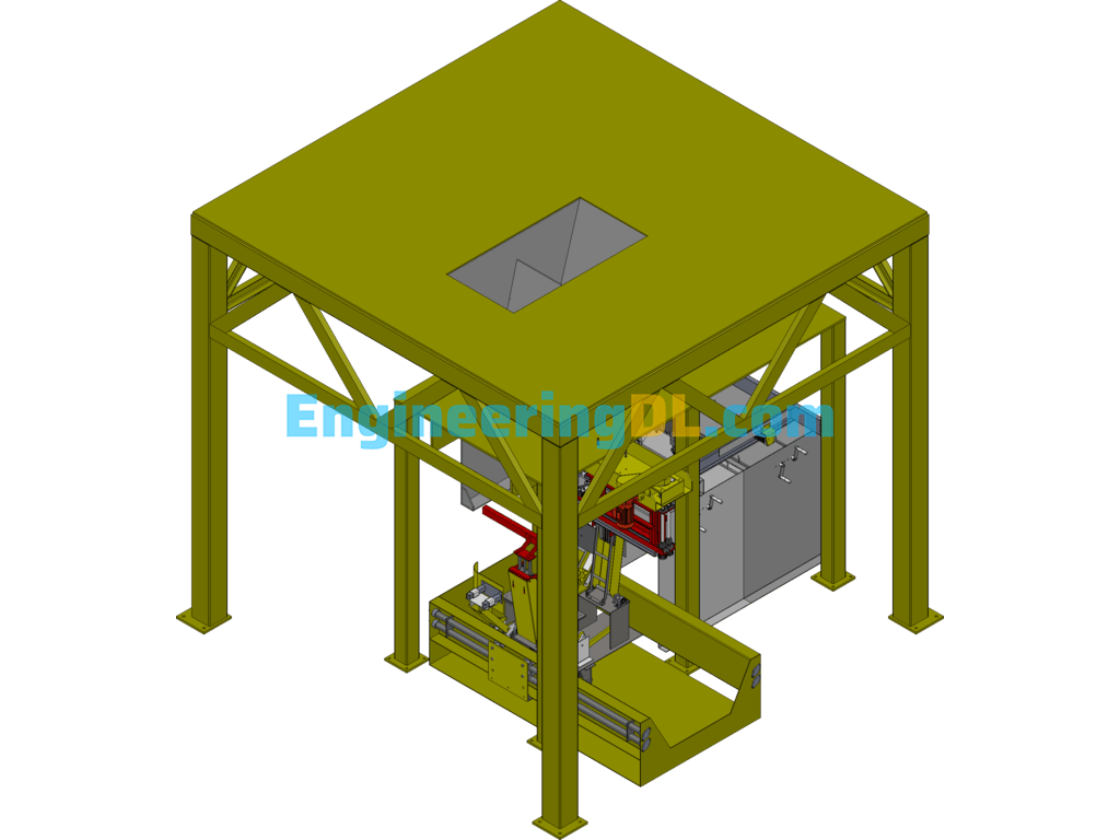 Automatic Packaging Scale Bag Making Machine Packaging Machine SolidWorks, 3D Exported Free Download