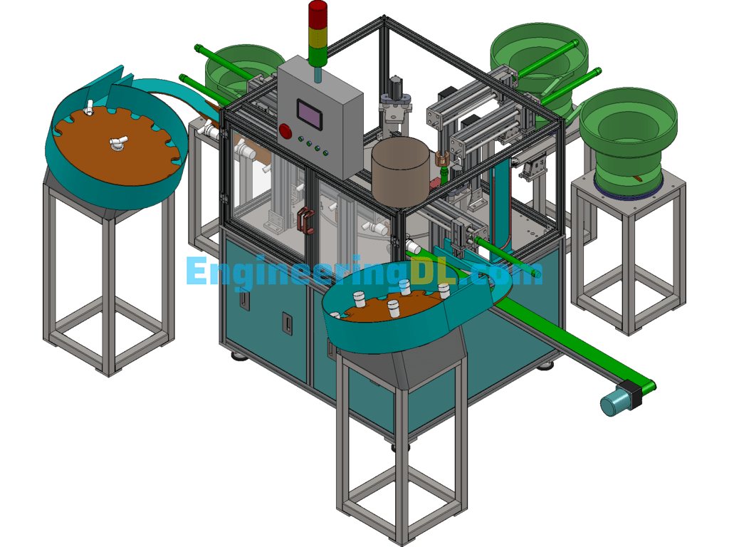 Automatic Pharmaceutical Parts Assembly Machine (Air Nozzle Assembly Machine) SolidWorks Free Download