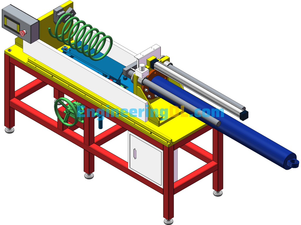 Automatic Horizontal Spring Press Machine SolidWorks Free Download