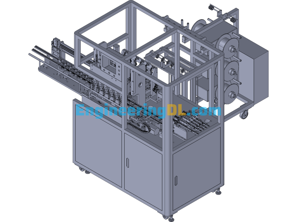Fully Automatic Pressure Row Wire Terminal Machine (Piercing Terminal Type) 3D Exported Free Download