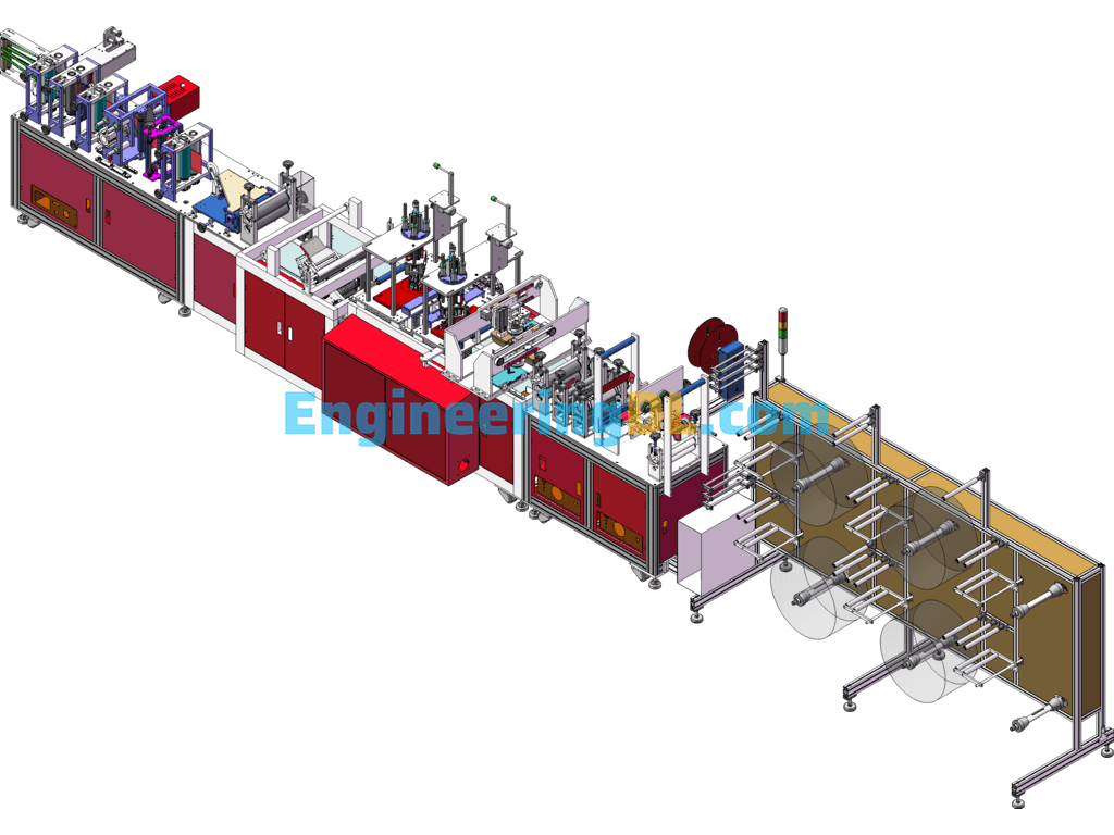 Automatic Mouthpiece Machine N95 Latest Version Of The Complete Set Of Drawings (2040418 Finishing Version) SolidWorks, AutoCAD, 3D Exported Free Download