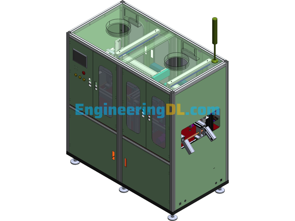 Automatic In-Line Dispensing Machine SolidWorks, 3D Exported Free Download