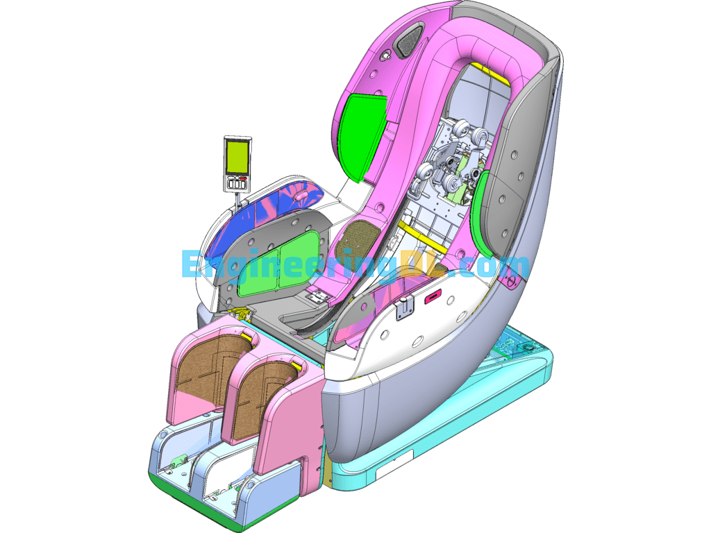 Automatic Multifunctional Space Massage Chair SW Drawing SolidWorks Free Download