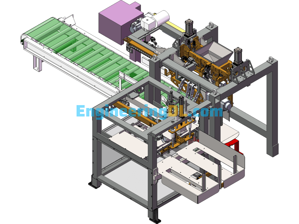 Automatic Rice Sacking And Packaging Seaming Machine SolidWorks, 3D Exported Free Download