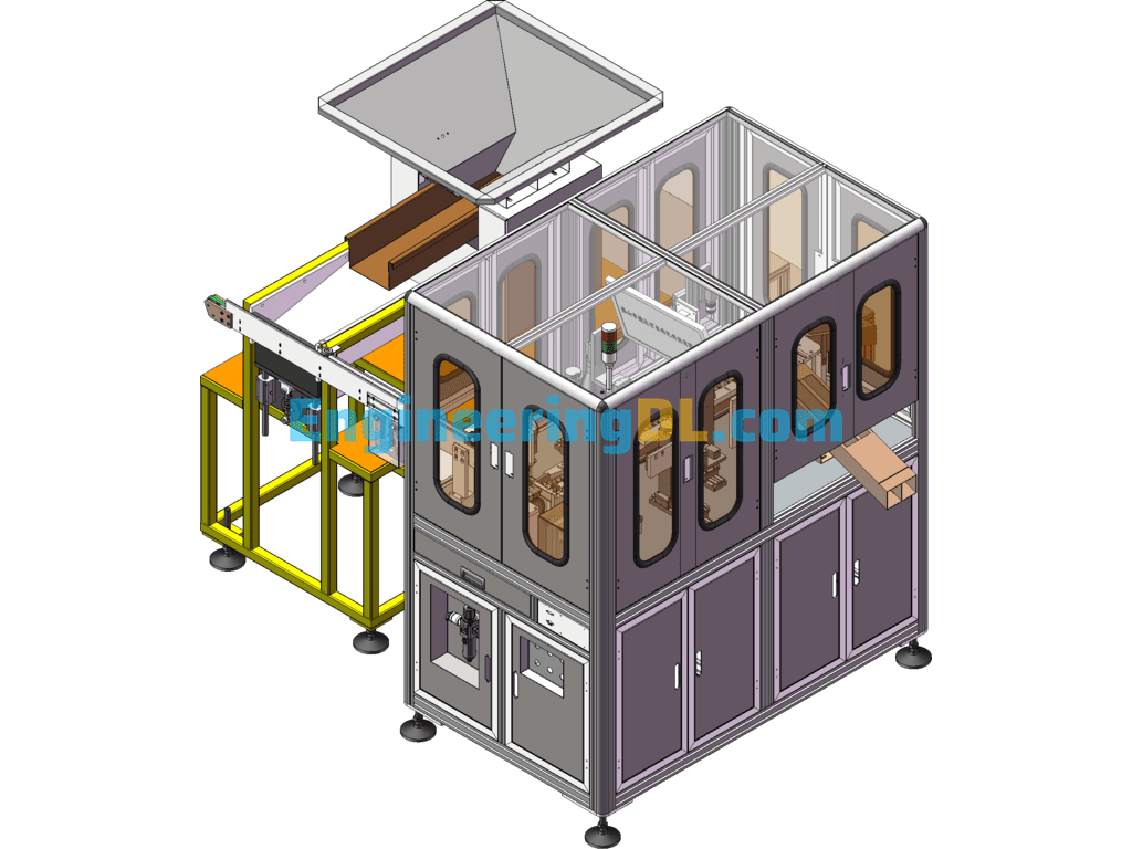 Automatic Catheter Inspection Machine 3D Digital Model + BOM + Design Manual SolidWorks, 3D Exported Free Download