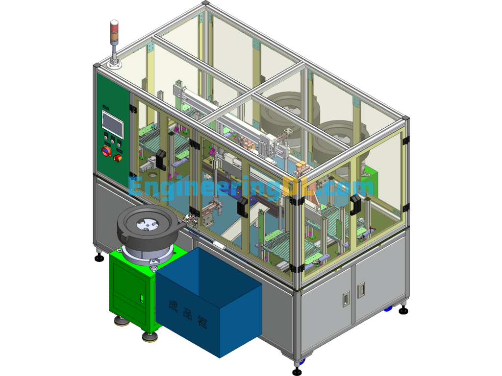 Automatic Guide Wheel Assembly Machine SolidWorks, 3D Exported Free Download