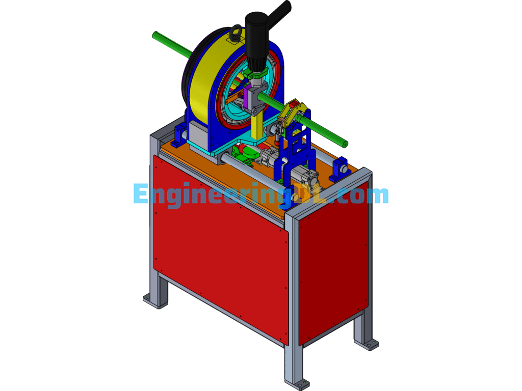 Automatic CNC Pipe Bending Machine SolidWorks, 3D Exported Free Download