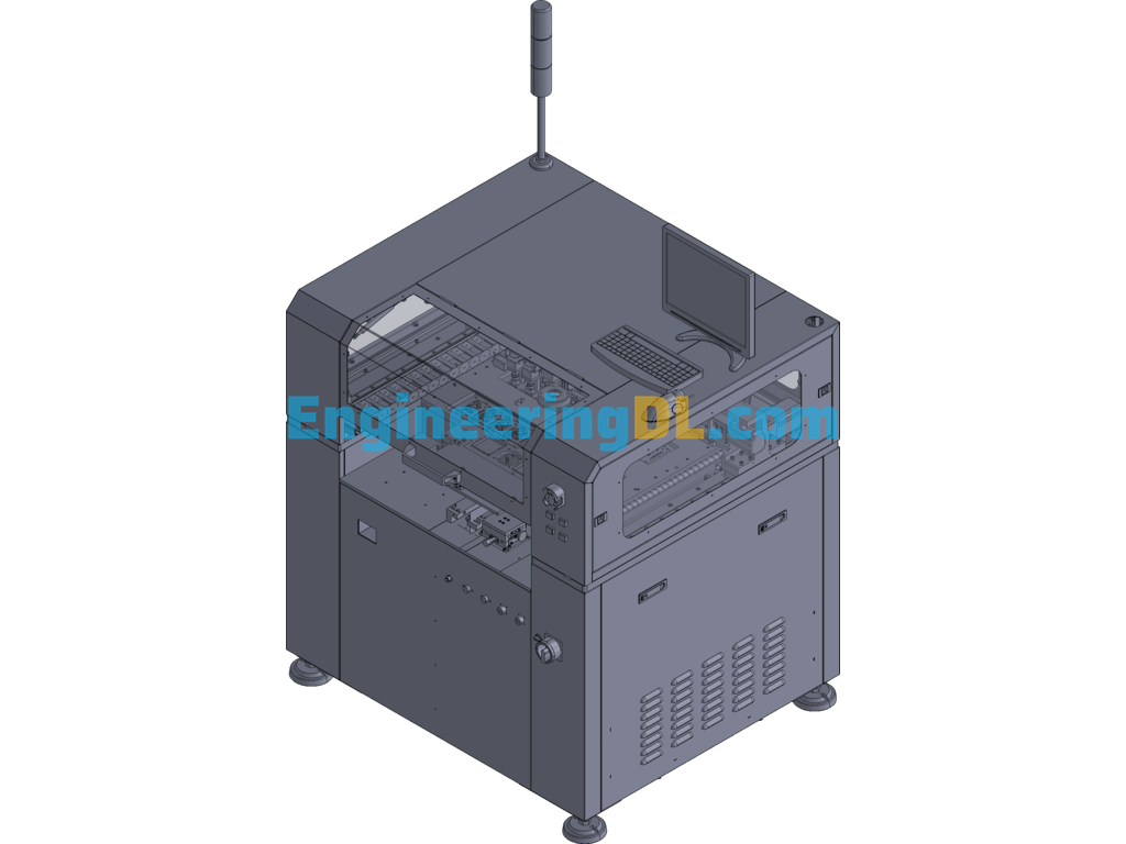 Fully Automatic Machine IC Chip Burning Program Automatic Writing Equipment Can Do SMD And Plug-In Machine (AutoCAD, CreoProE), 3D Exported Free Download