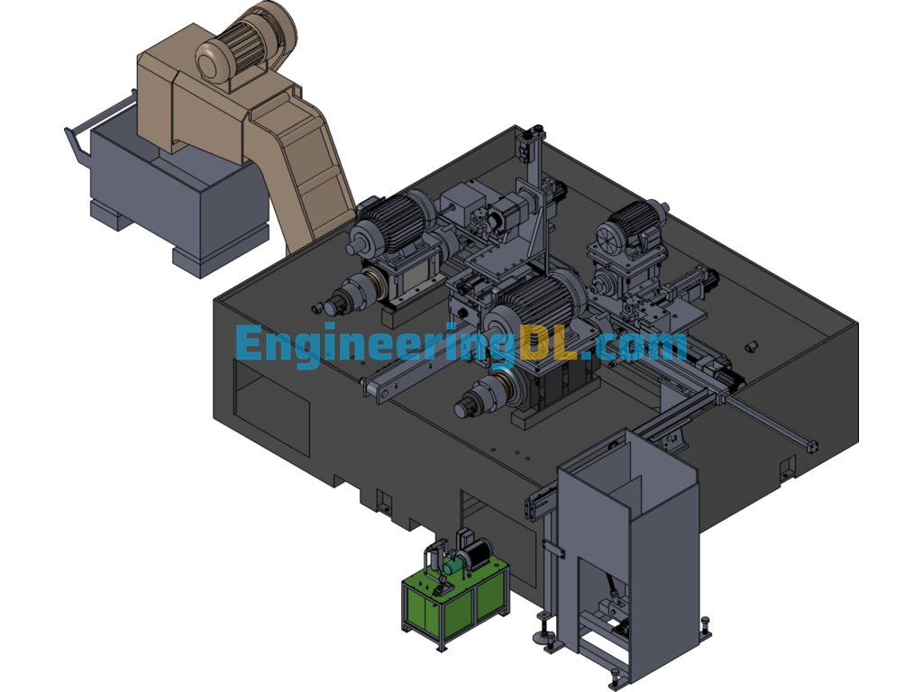 Fully Automatic Bar Processing Automatic Equipment SolidWorks Free Download