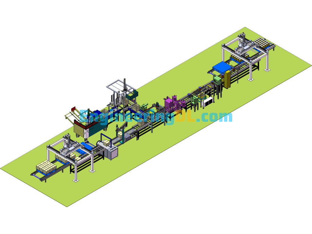Automatic Enameled Wire Conveying Line SolidWorks Free Download