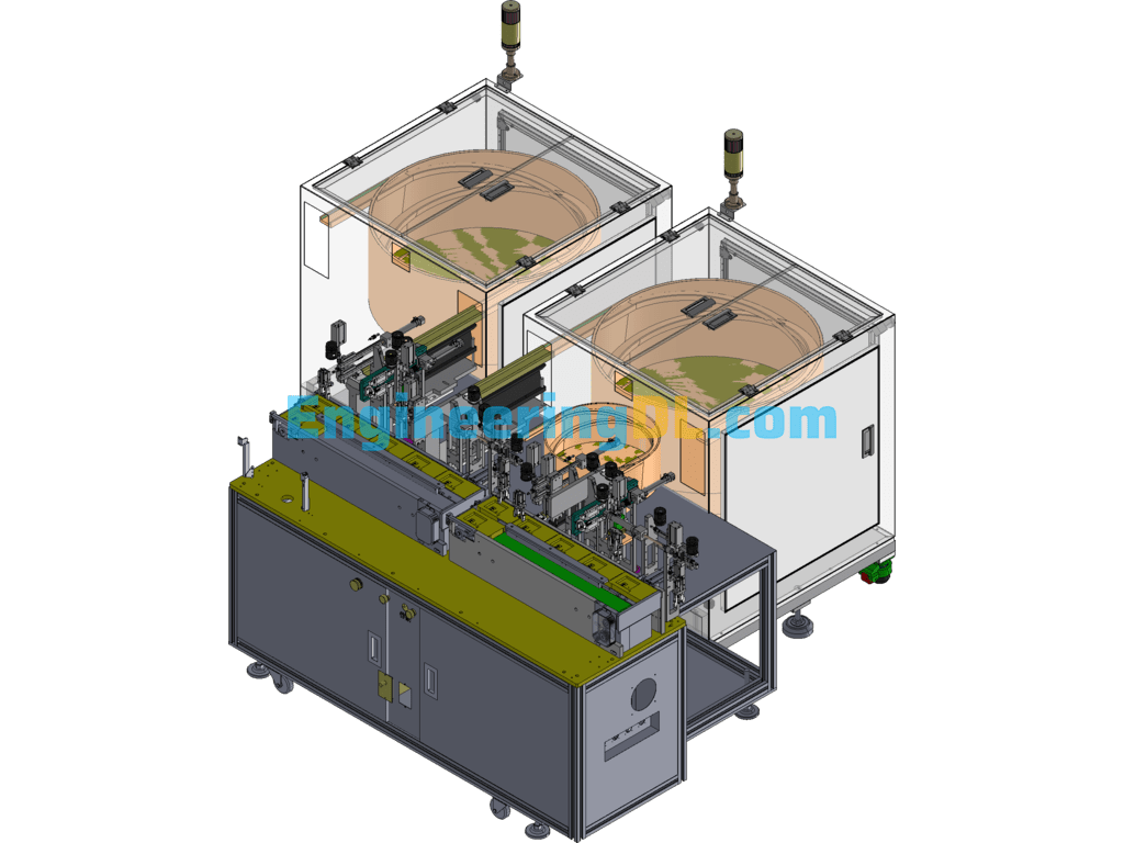 Automatic Light Bulb Assembly Equipment SolidWorks, 3D Exported Free Download