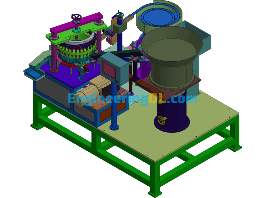 Automatic Cap Assembly And Assembly Machine (Full Cam Mechanism) 3D Exported Free Download