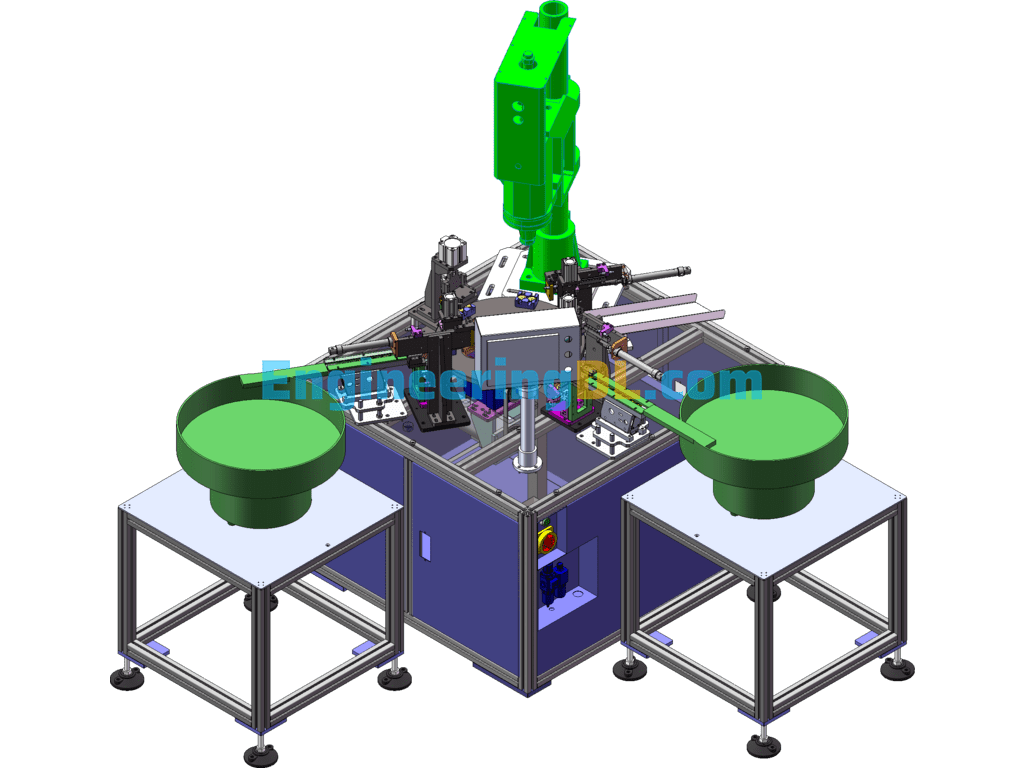 Automatic Electronic Access Control Card Loading Assembly Welding Integrated Machine Complete Set SolidWorks Free Download