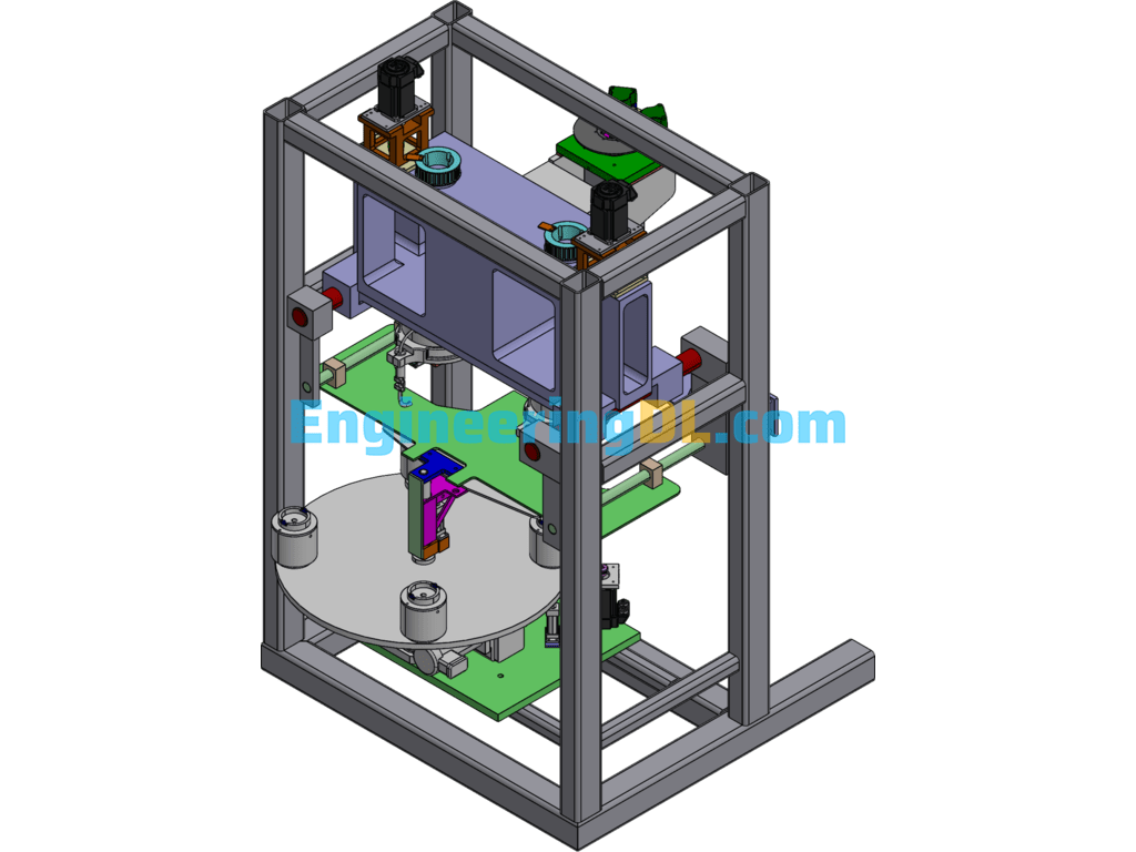 Automatic Motor Winding Machine SolidWorks, 3D Exported Free Download
