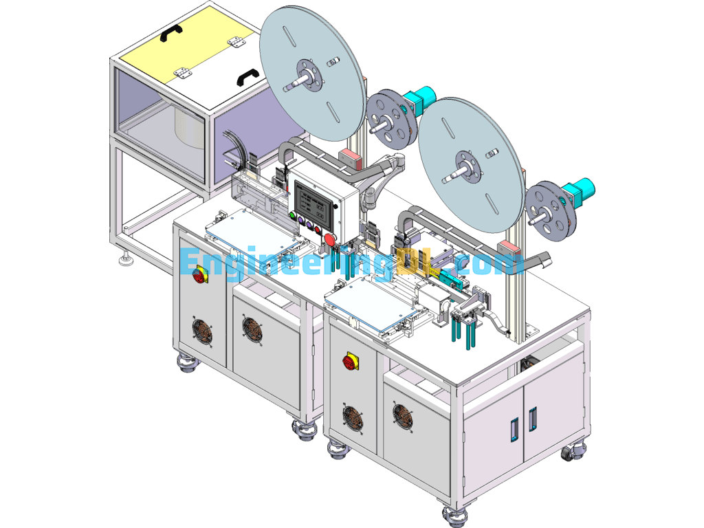 Automatic Terminal Cutting And Pressing Electric Testing Machine SolidWorks Free Download