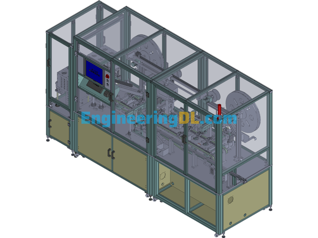 Automatic Cutting And Automatic Loading Assembly Line SolidWorks, 3D Exported Free Download