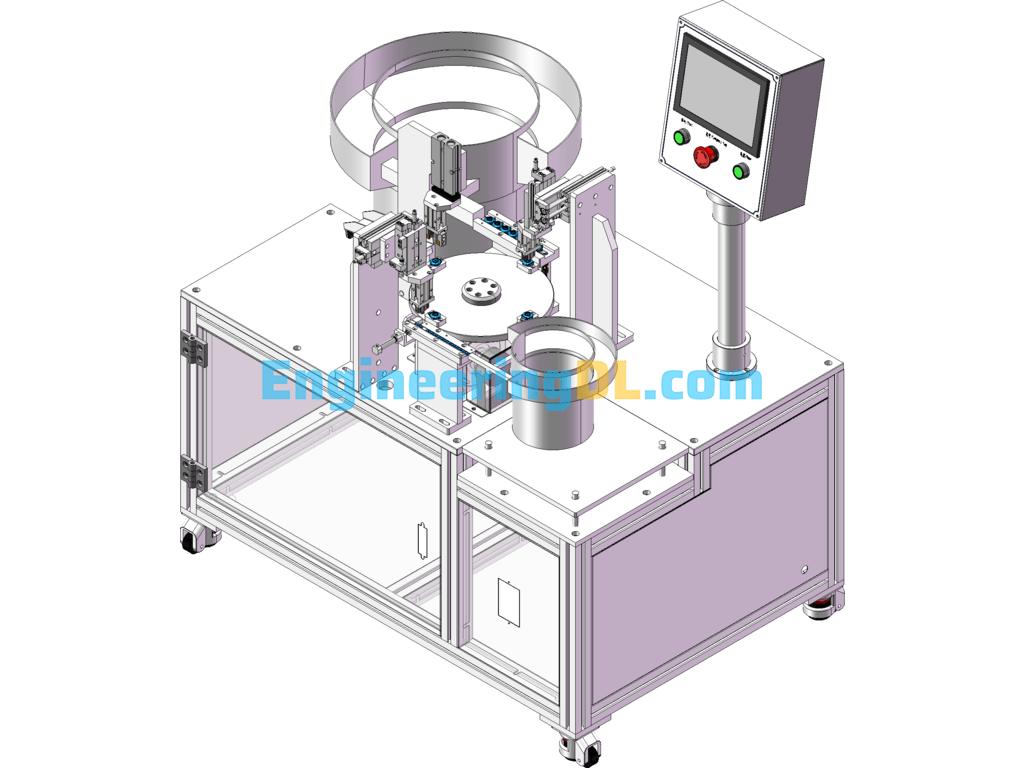 Automatic Assembly Machine 3D + Engineering Drawings + Purchase List BOM SolidWorks Free Download