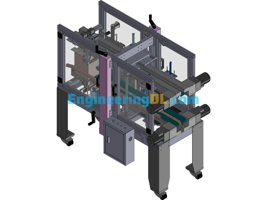 Automatic Corner Edge Sealing Machine (Sealing Box Four Corner Edge Of Non-Standard Automation Equipment) SolidWorks Free Download