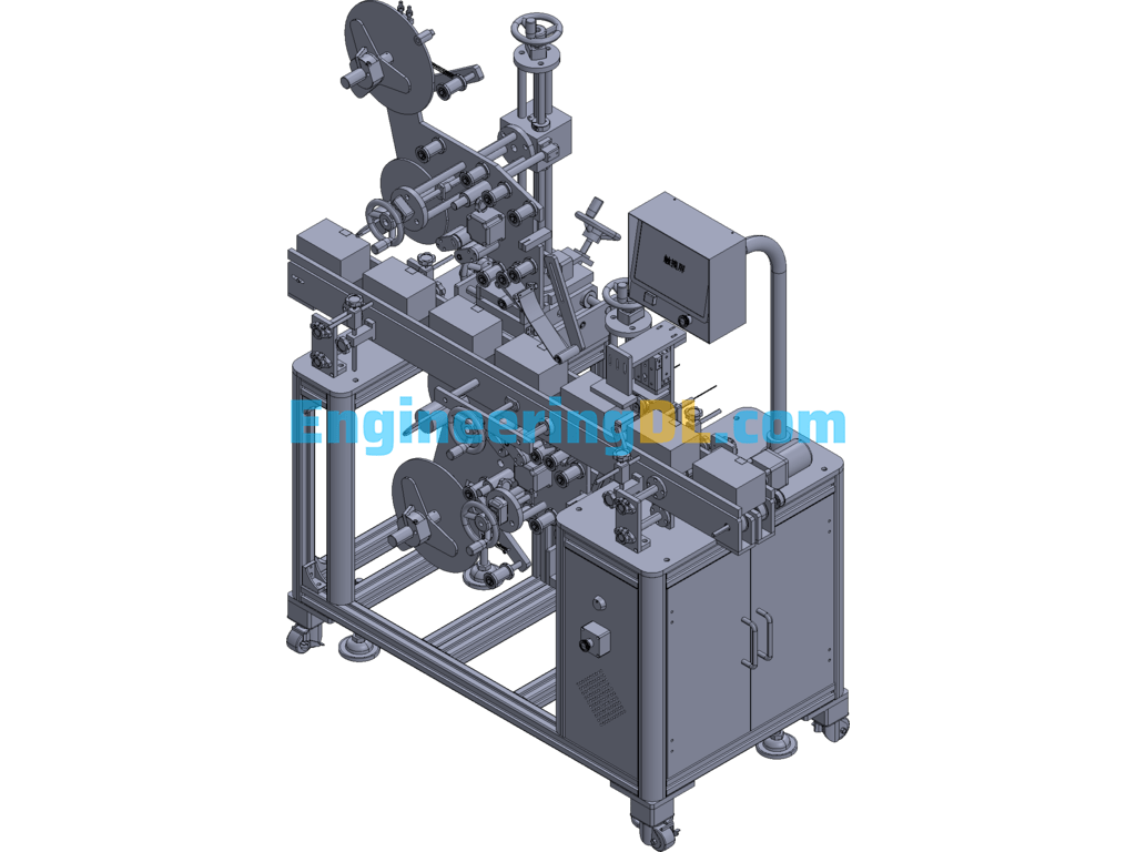 Automatic Labeling Machine 3D Exported Free Download