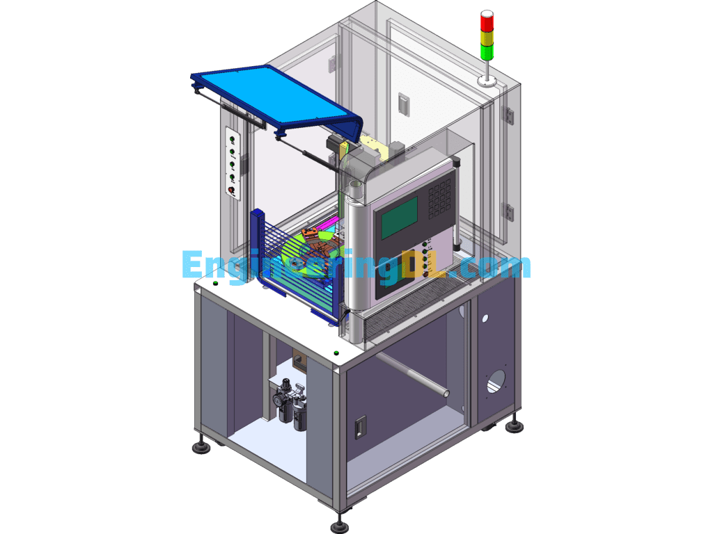 Automatic Milling Machine To Remove The Gate Equipment SolidWorks, 3D Exported Free Download