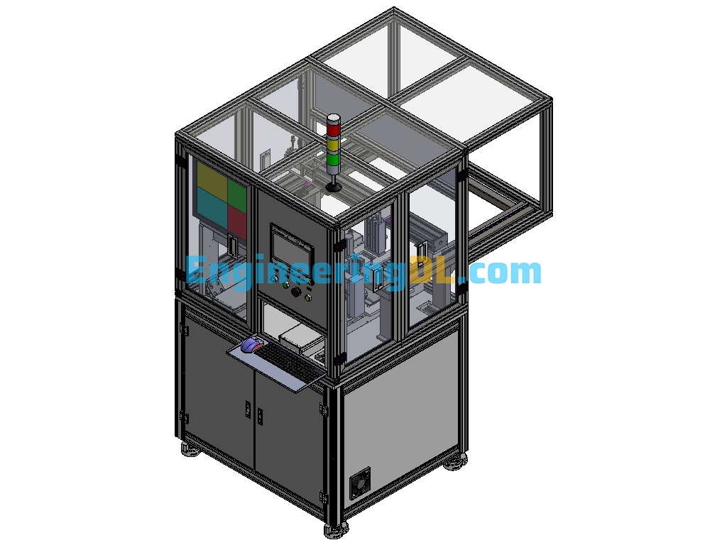 Automatic Locking Screw Machine 3D Model 3D Exported Free Download