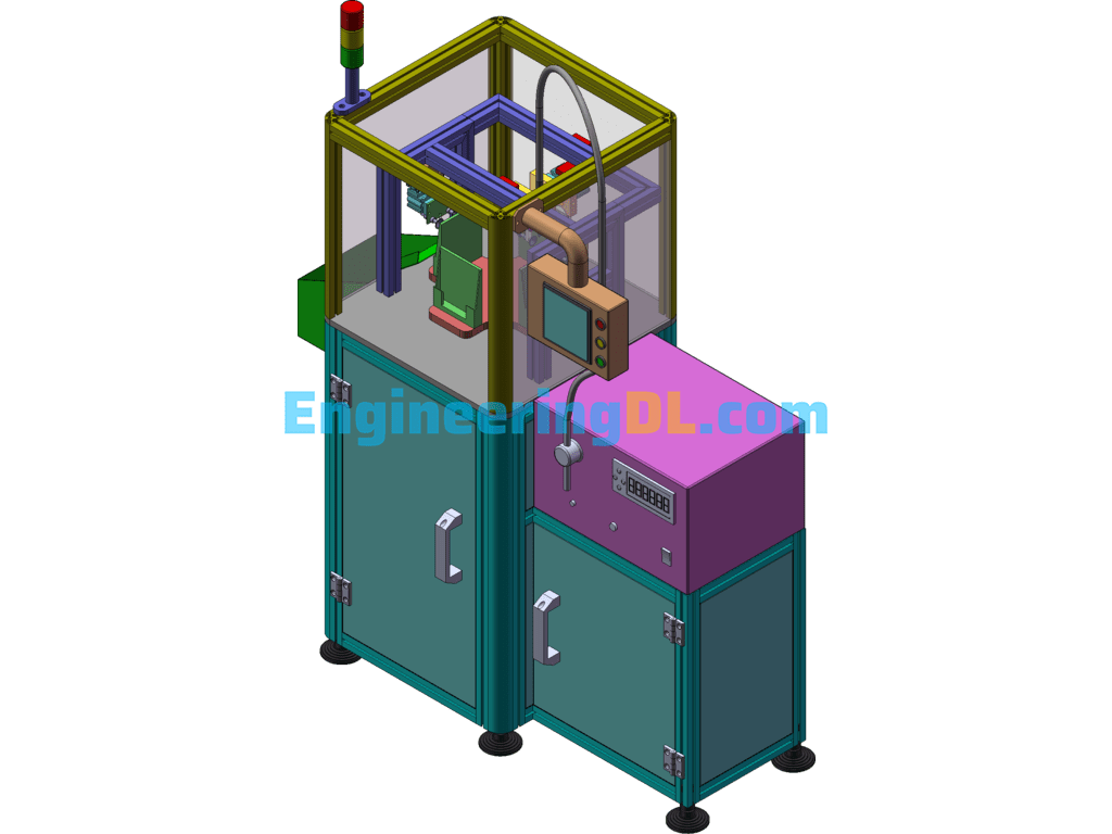 Automatic Mask Filling And Heat Encapsulation All-In-One Machine (Improved Type) SolidWorks, 3D Exported Free Download