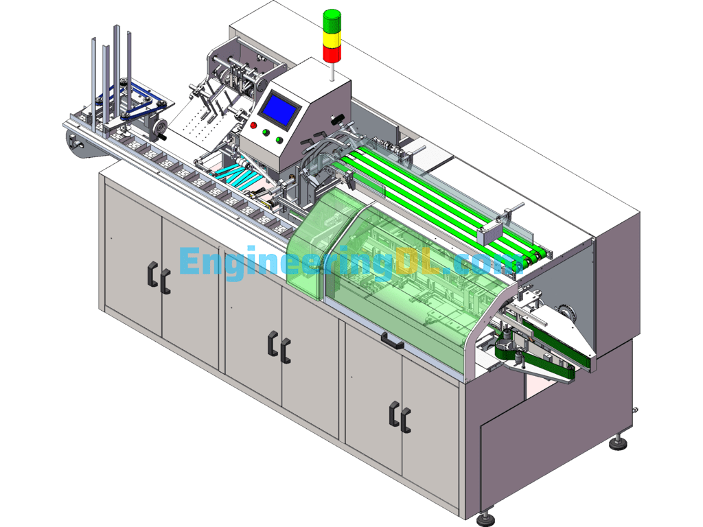 Automatic High Speed Cartoning Machine Continuous Cartoning Machine Automatic Cartoning Machine SolidWorks, 3D Exported Free Download