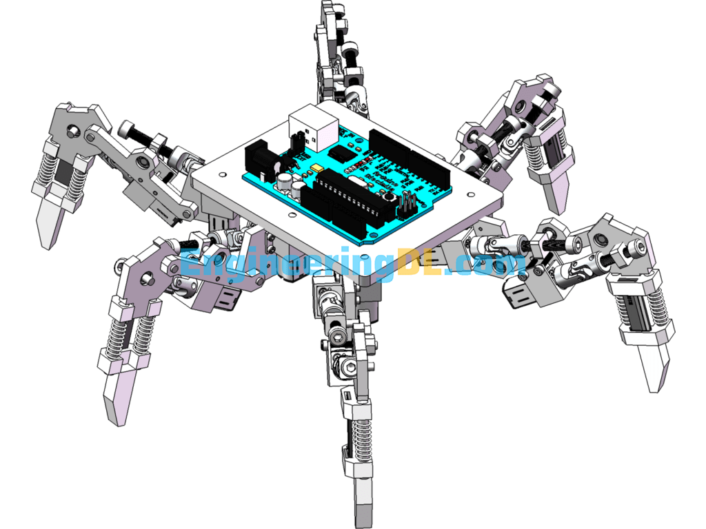 Six-Legged Robot SolidWorks Free Download