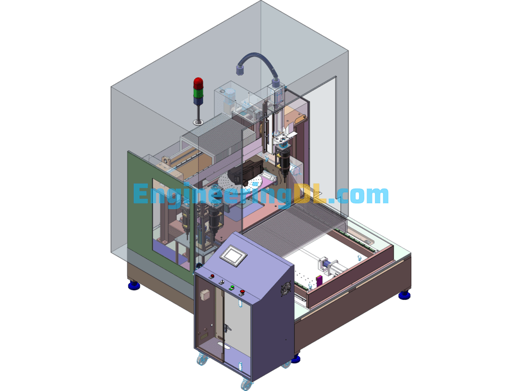 Six-Axis CNC Machining Center: Plastic Oil Bottle Processing Machine SolidWorks Free Download
