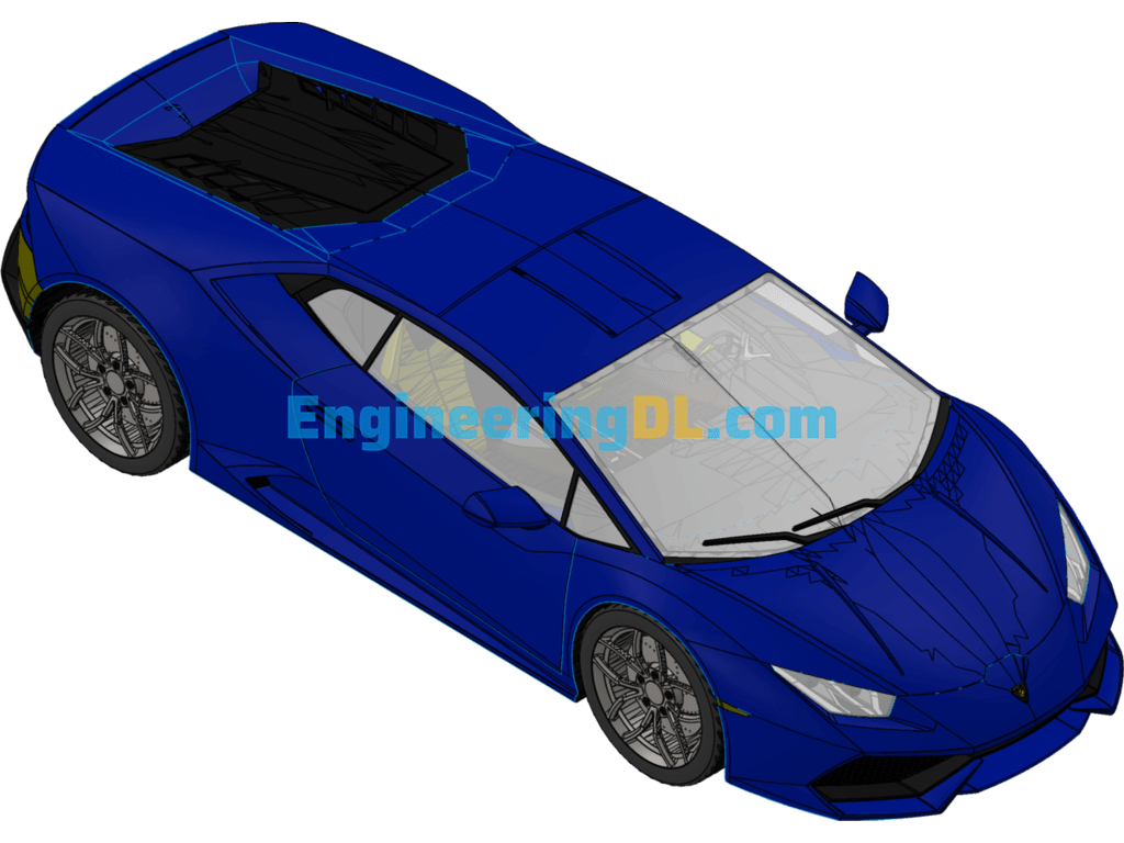 Lamborghini Huracan LP610-4 Sports Car SolidWorks Free Download